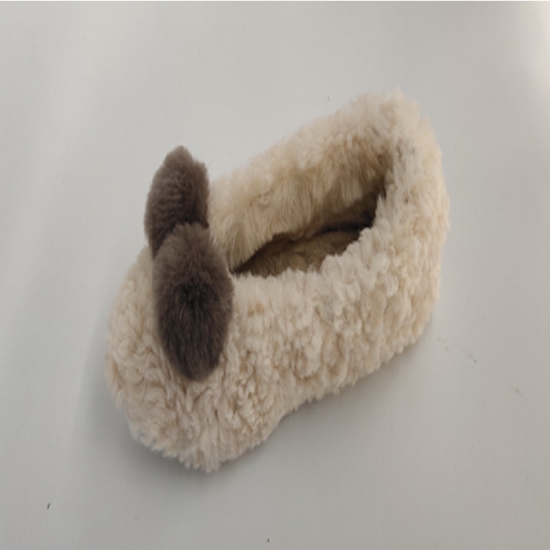 woolen soft indoor household slippers for women